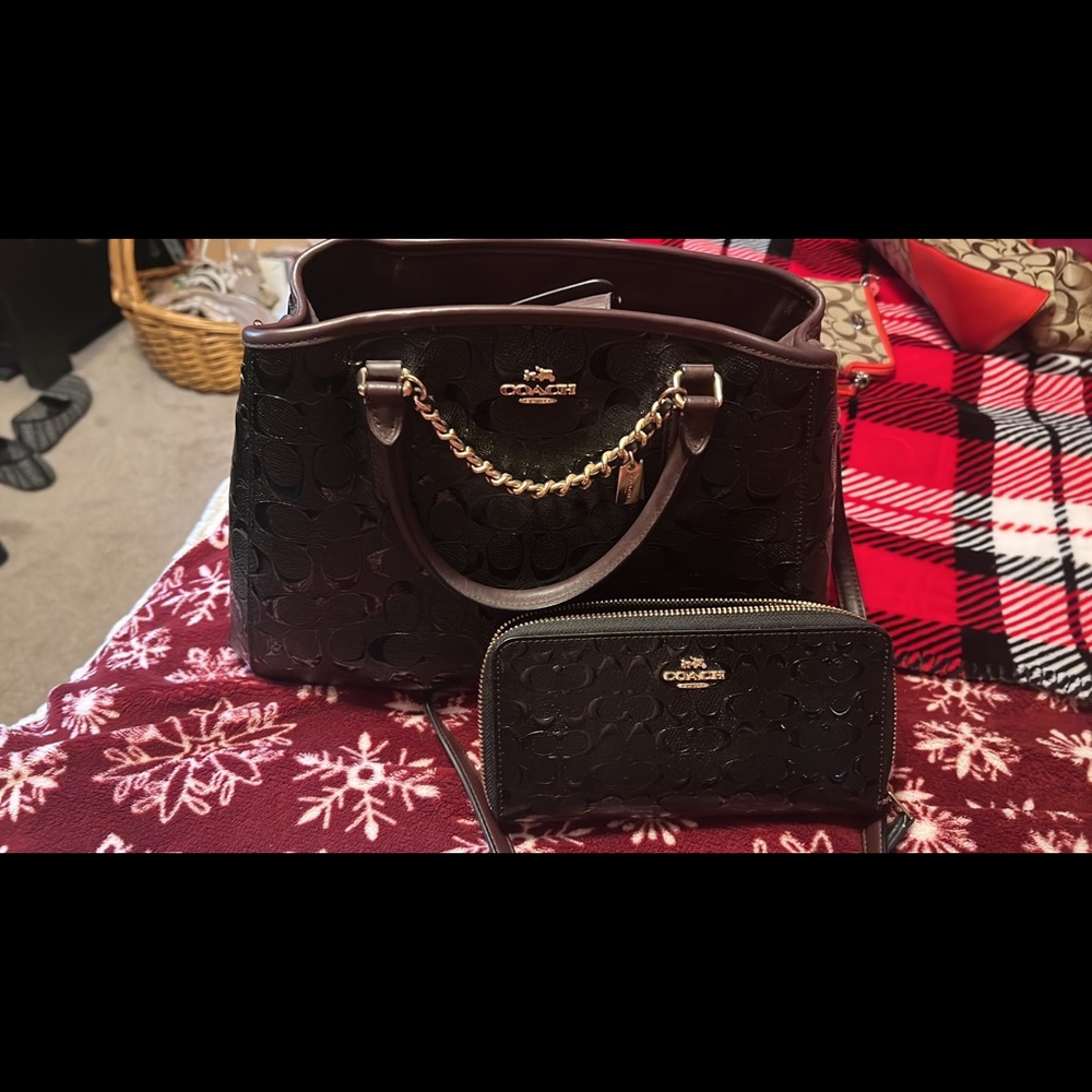 Lightly used Coach purse and wallet